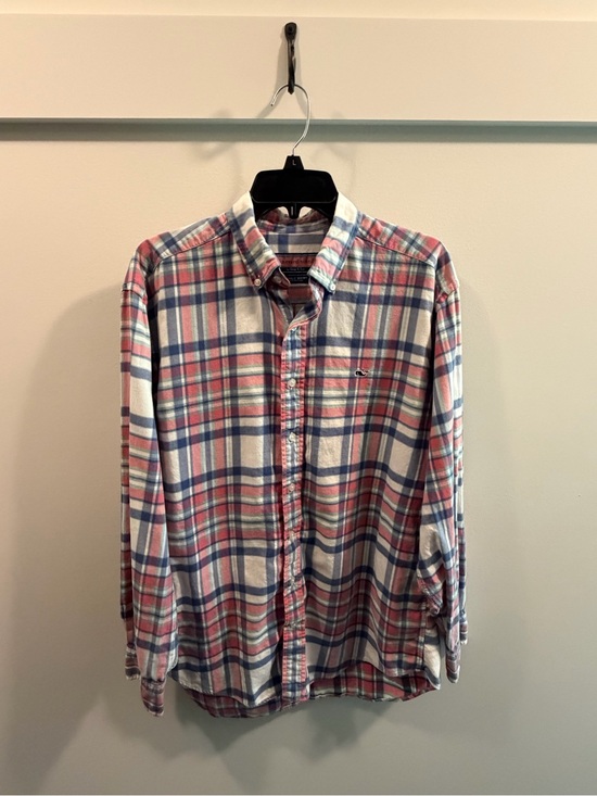 Vineyard Vines Other - Men’s Whale Fit Vineyard Vines Blue, Pink, Green & White Plaid Button-Down Shirt